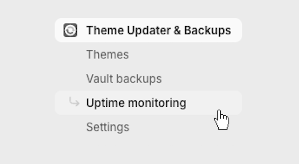 open uptime monitoring in theme updater and backups.png