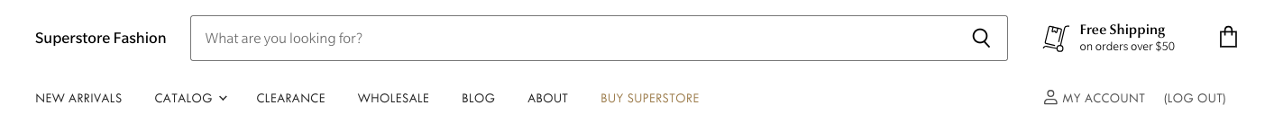 Traditional logout link Superstore