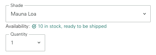 Dropdown option style