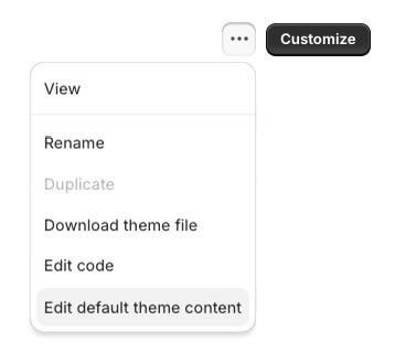 edit default theme content