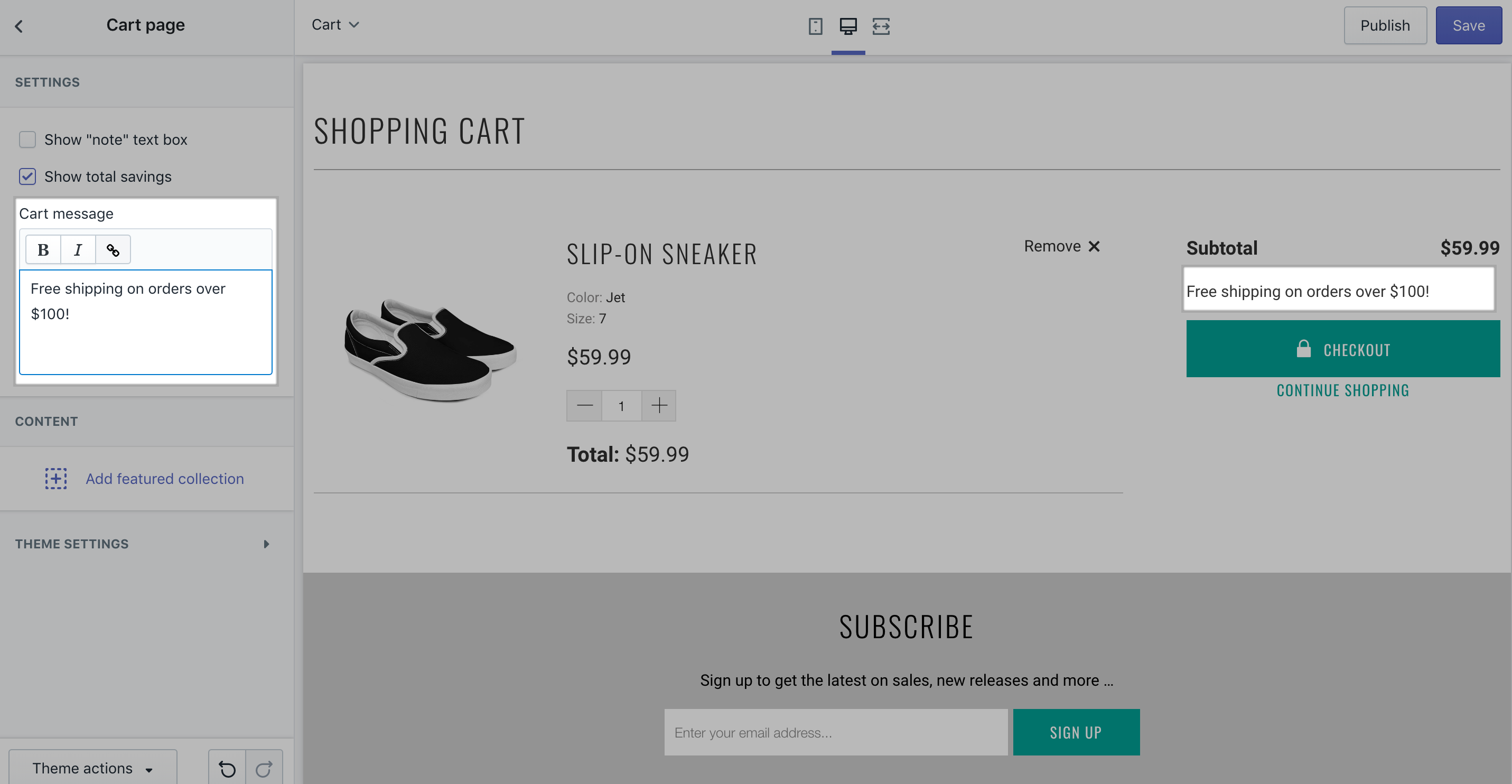 turbo-cart-message-on-cart-page.png