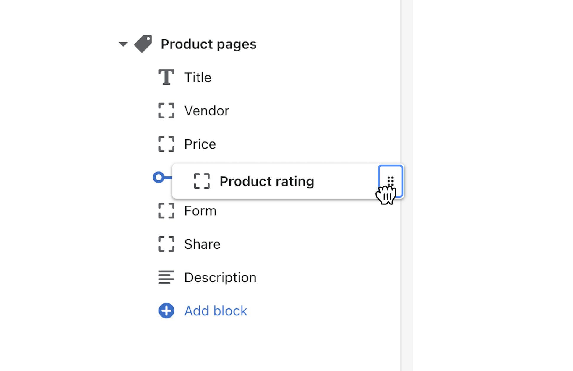 drag and drop product page blocks to change layout.png