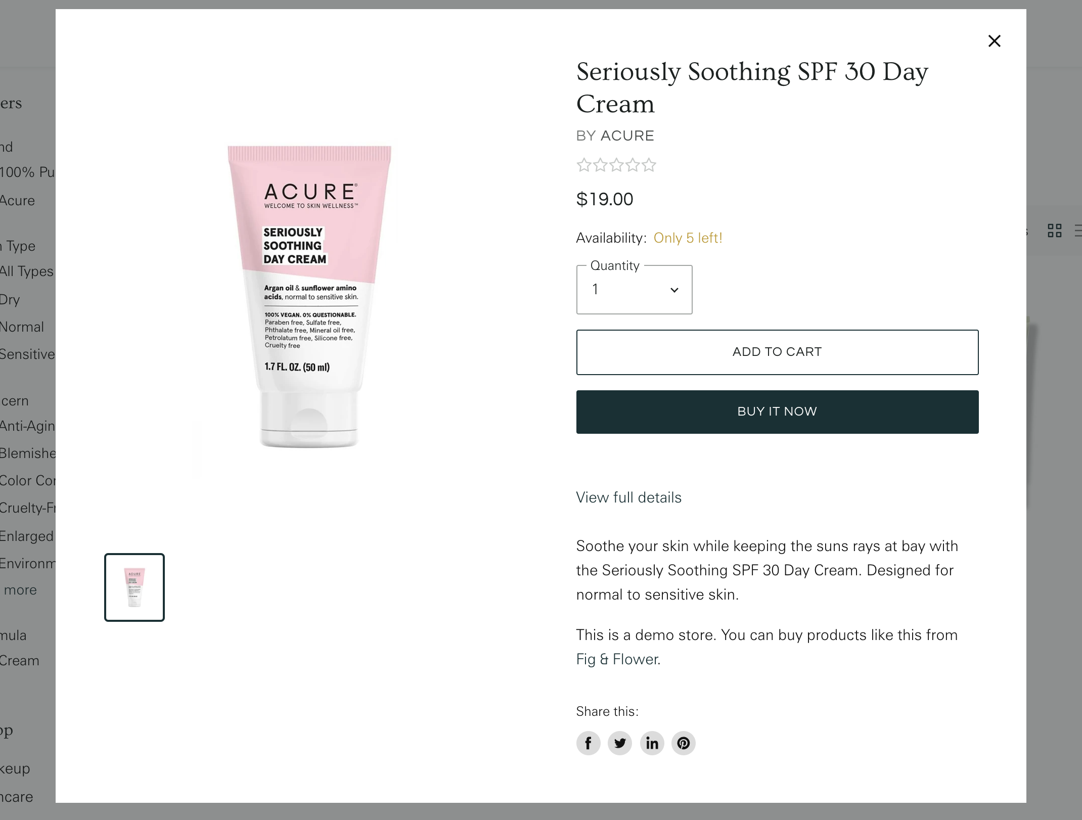 quick shop modal window opened on superstore collection page.png