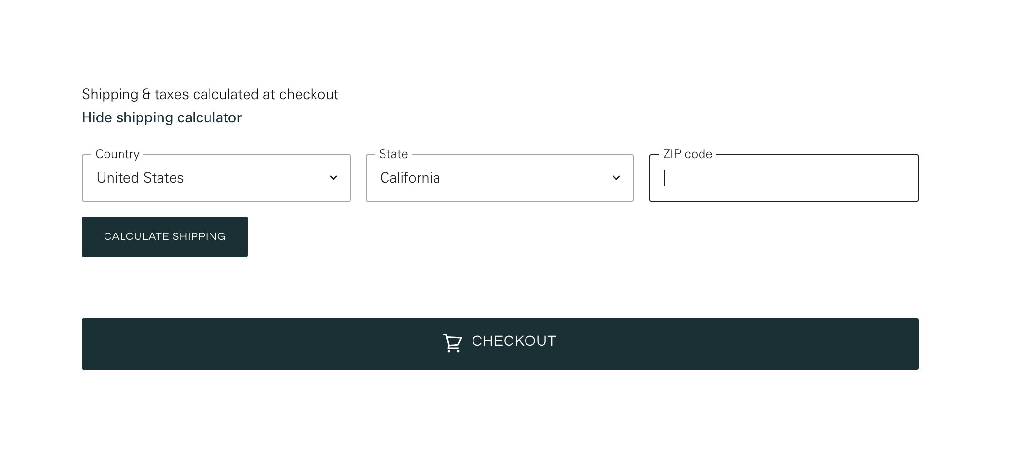 superstore shipping calculator being used for california zip code.png