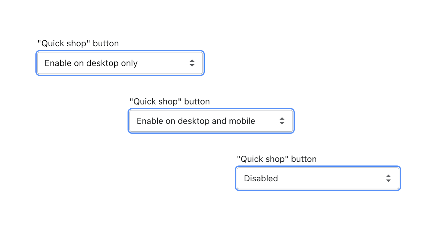 options for quick shop button appearance in theme settings.png
