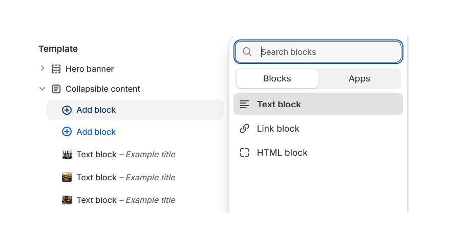 Vino Collapsible section blocks.PNG