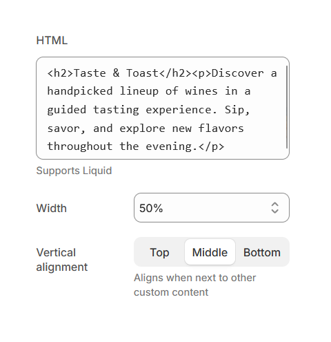Vino Custom content HTML block.PNG