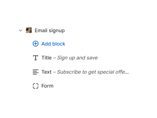 Vino Email signup section settings.PNG