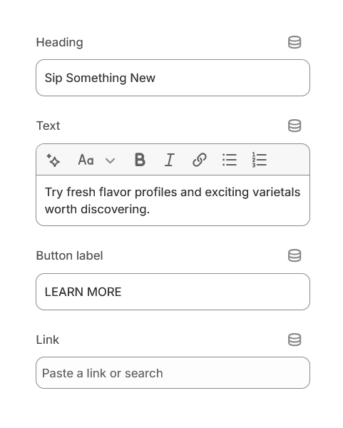 Vino Text columns with images block settings.PNG