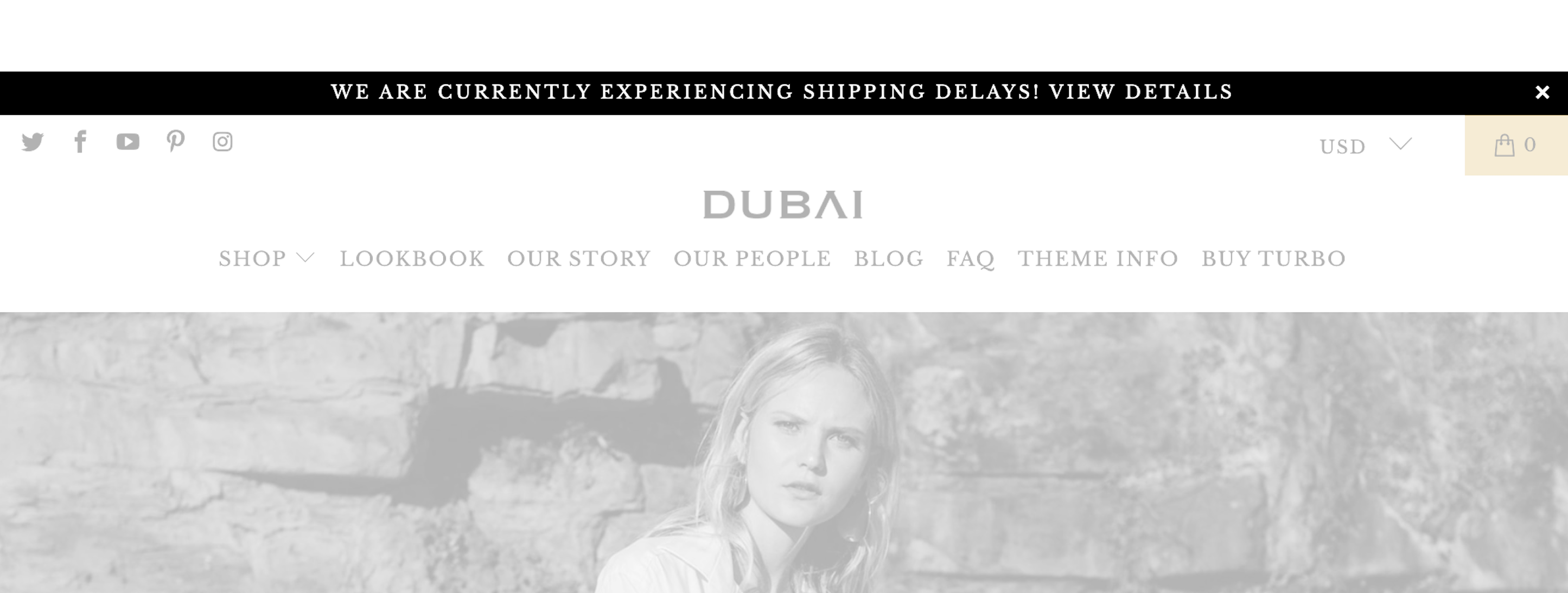 announcement bar above main header content.png