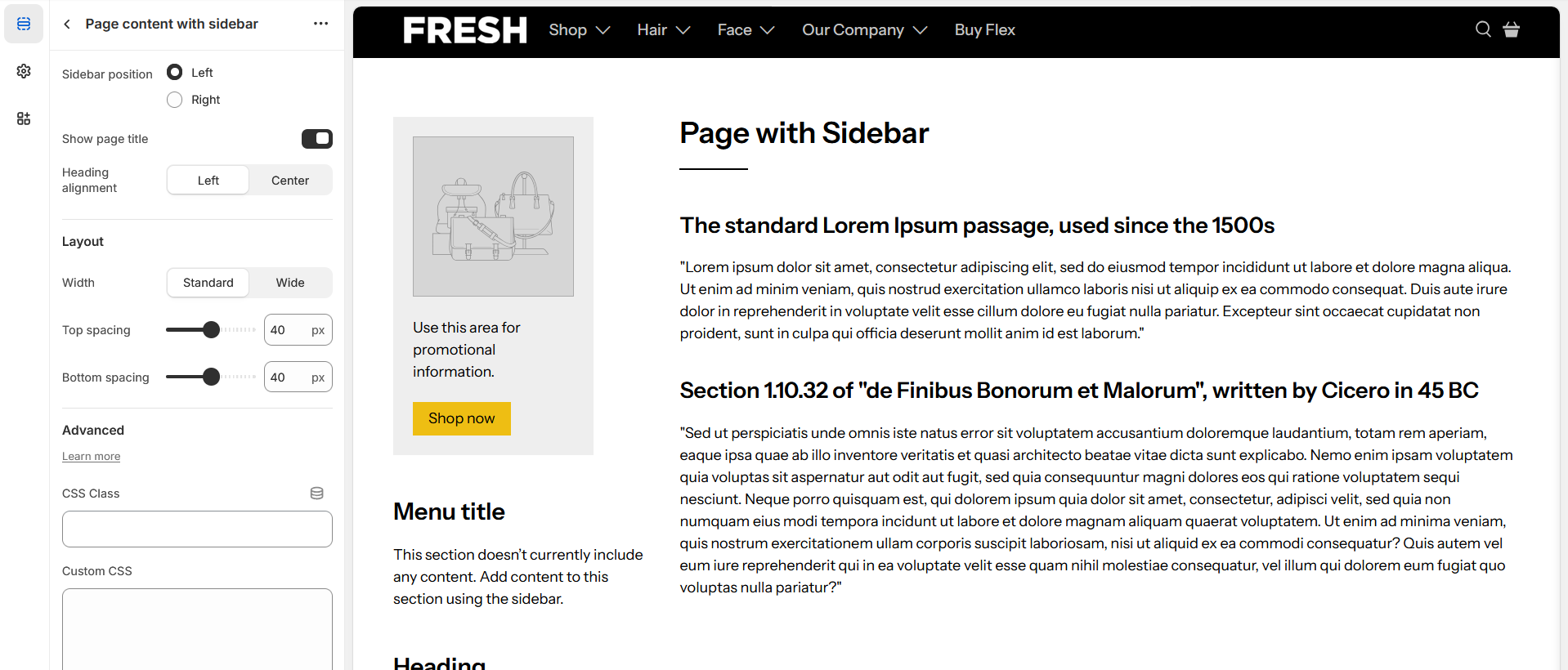 Flex page with sidebar settings.png
