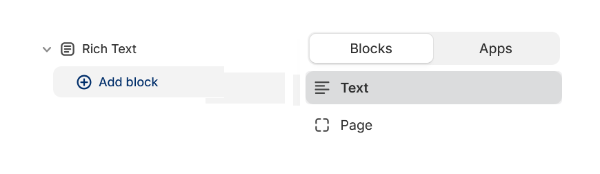 Superstore rich text add block.png