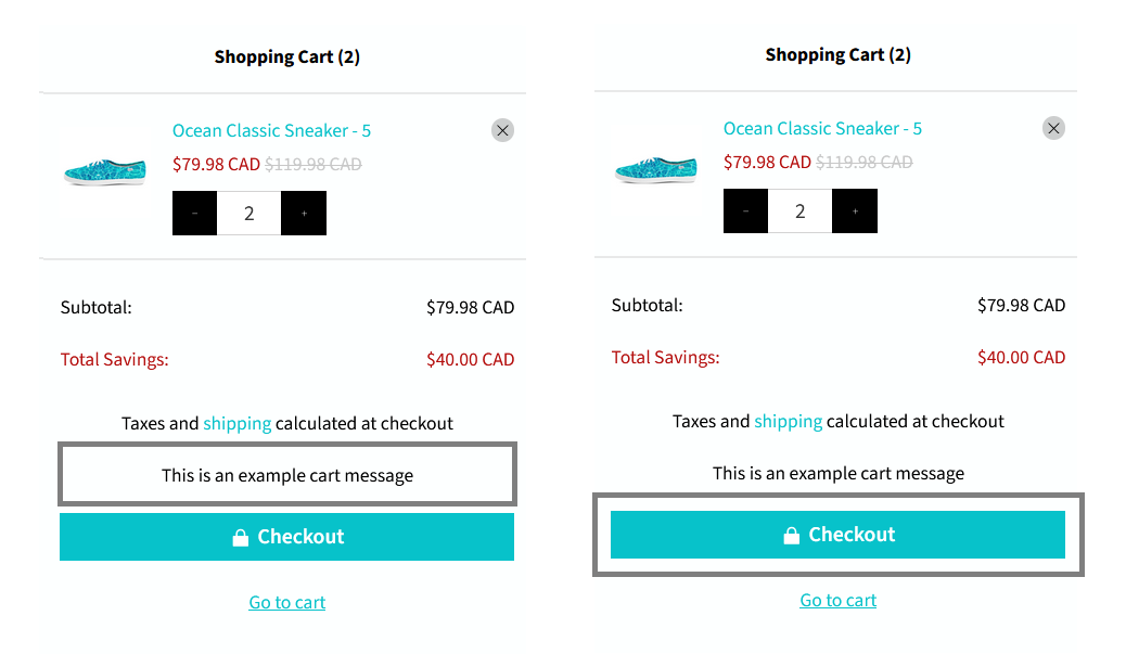 Flex Cart type message and checkout button.png