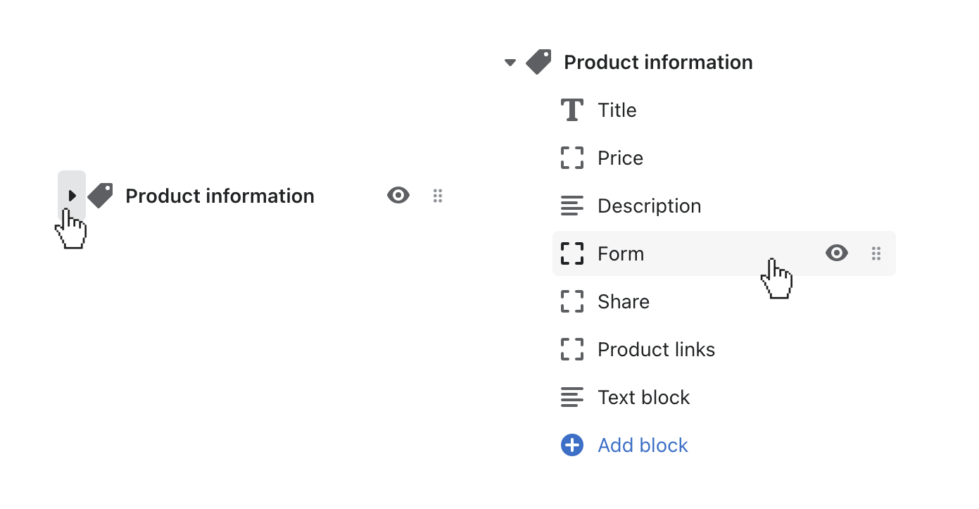 click toggle beside product information to reveal blocks.png