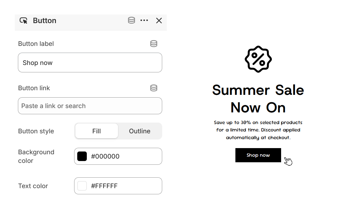 Content popup advanced Button setting.png