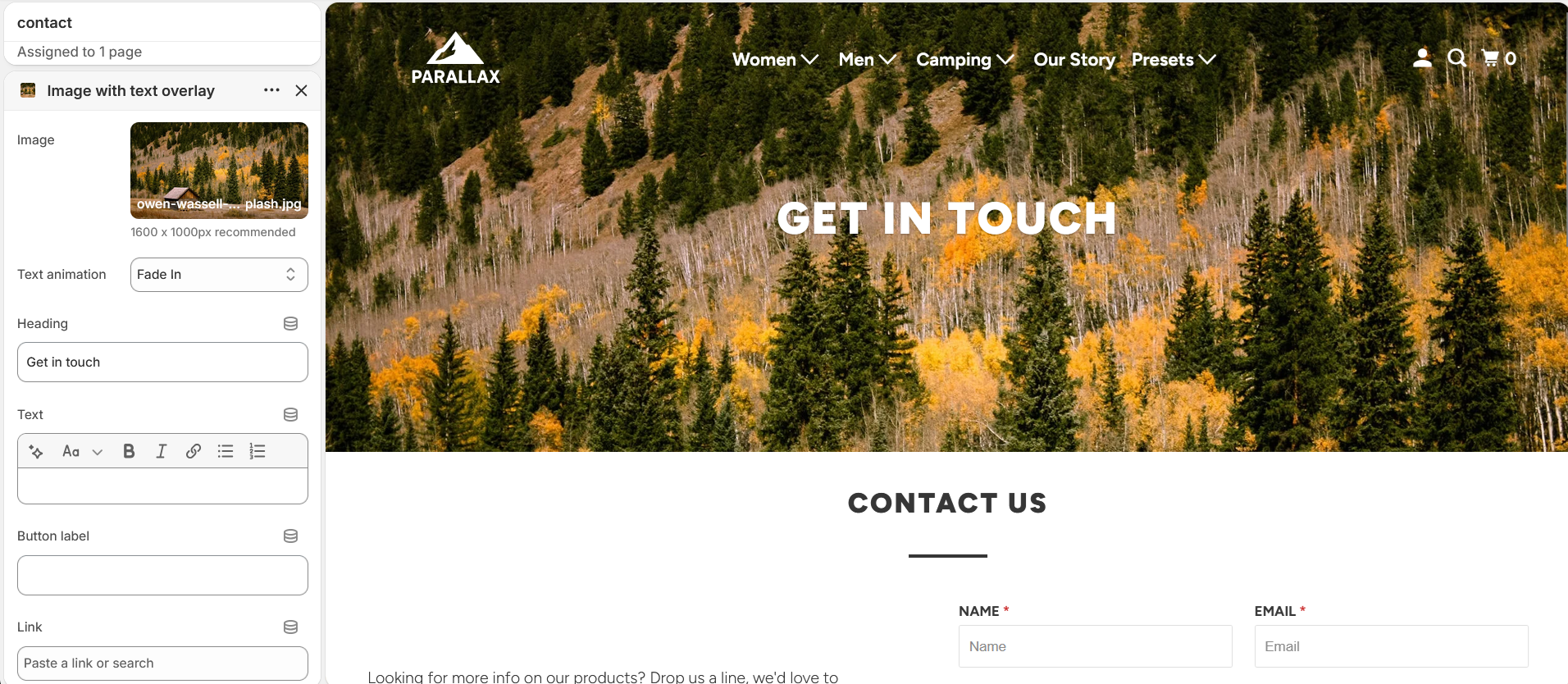 Parallax Contact form template.png