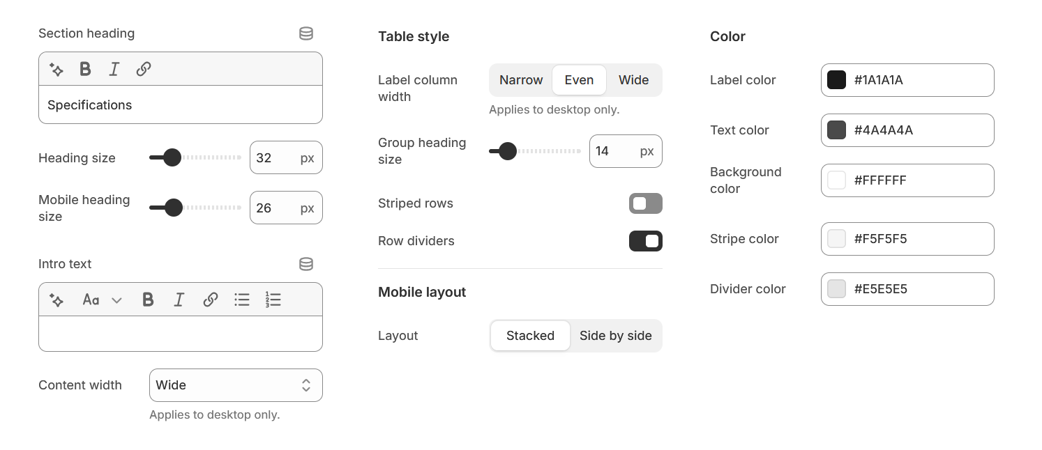 Specification table section settings.png