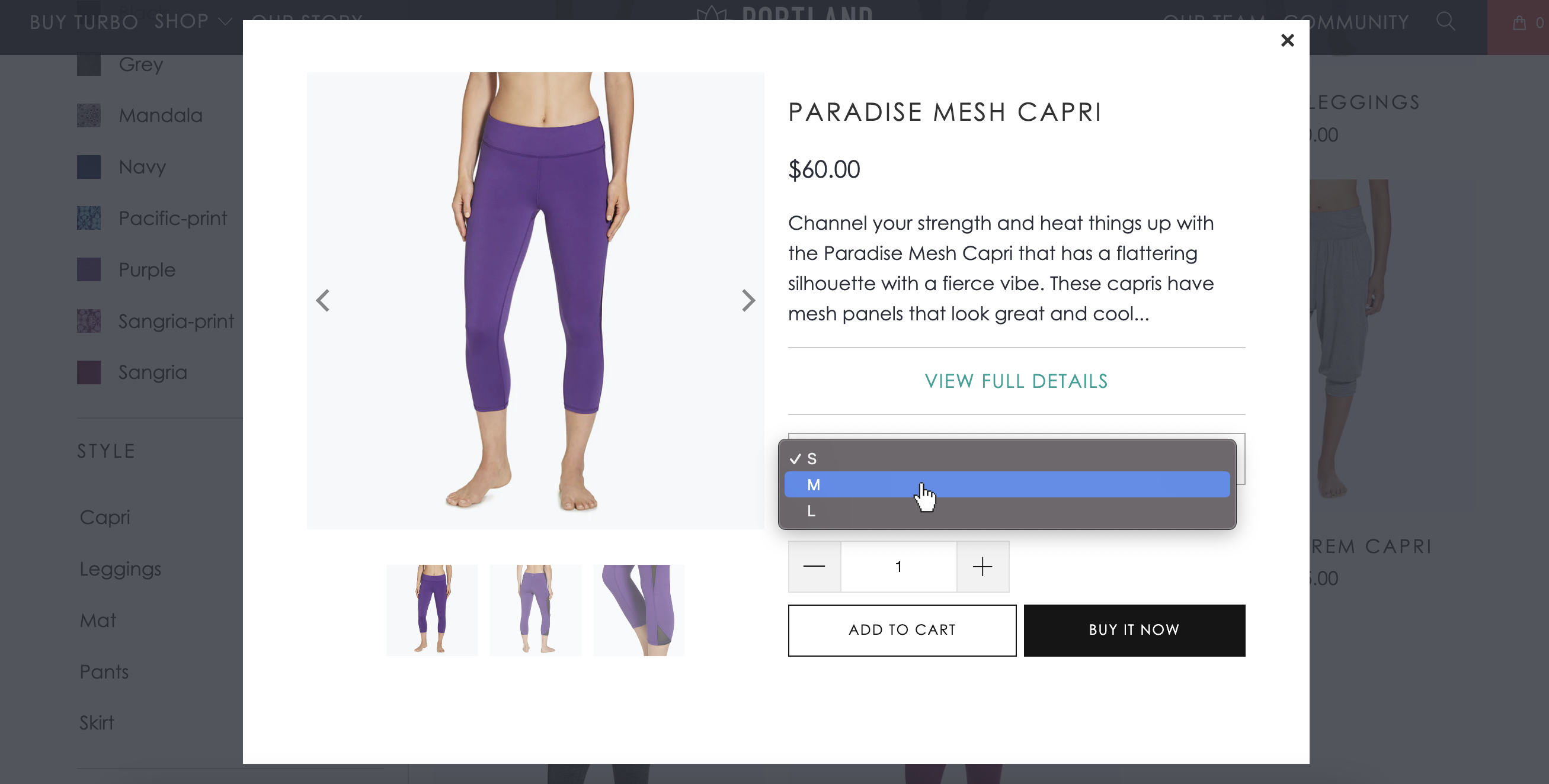 quick shop modal window in turbo portland theme with variants adjusting.png